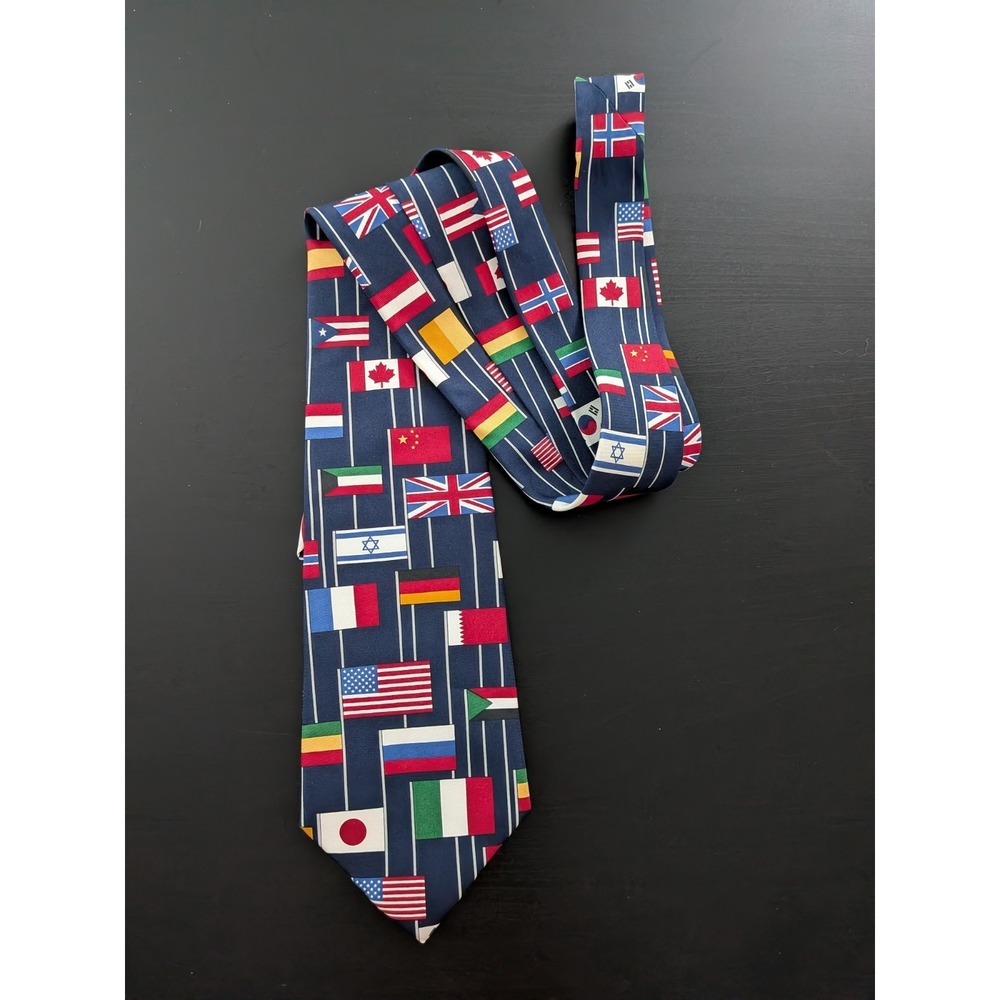 1996 Atlanta Olympics Tie‎ Necktie John Henry Flags Print USA MADE AOP